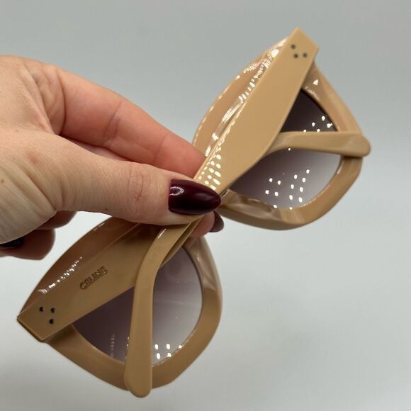 NEW CELINE Sunglasses CL4005FN 4957Z Beige/Violet Gradient Women - Picture 6 of 11